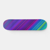 モダンカラフルストライプGREEN BLUE PURPLE スケートボード (横)