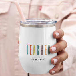 モダンカラフルタイポグラフィ先生名