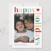 モダンカラフルタイポグラフィ シーズンカード (正面)