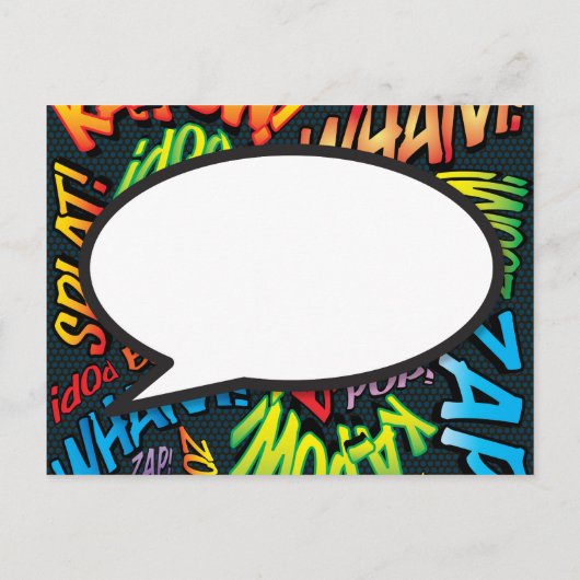 モダンカラフルタイポグラフィ 案内ポストカード (裏面)