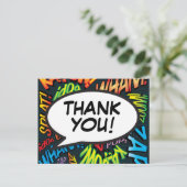 モダンカラフルタイポグラフィ 案内ポストカード (スタンド正面)