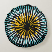 モダンカラフルターコイズラウンド装飾用クッション ラウンドクッション (裏面)