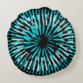 モダンカラフルターコイズラウンド装飾用クッション ラウンドクッション (裏面)