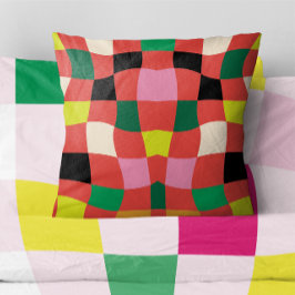 モダンカラフルタータンチェック クッション