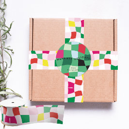 モダンカラフルタータンチェック サテンリボン