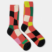 モダンカラフルタータンチェック ソックス (右)