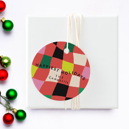 モダンカラフルタータンチェック フェイバータグ