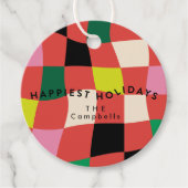 モダンカラフルタータンチェック フェイバータグ (正面)