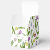 モダンカラフルチューリップフラワーサンキューパーティー フェイバーボックス (オープン)