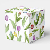モダンカラフルチューリップフラワーサンキューパーティー フェイバーボックス (裏面サイド)