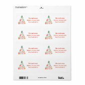 モダンカラフルツリー ラベル (フルシート)