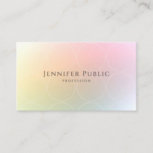 モダンカラフルテンプレートエレガントデザイントレンディー 名刺 (正面)