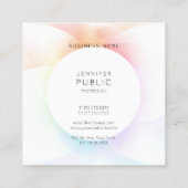 モダンカラフルテンプレートエレガントトレンディー スクエア名刺 (裏面)