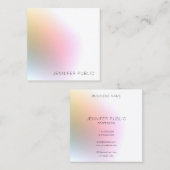 モダンカラフルテンプレートエレガントトレンディー スクエア名刺 (正面/裏面)