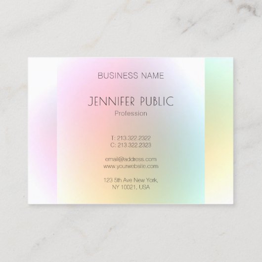 モダンカラフルテンプレートエレガントトレンディー 名刺 (裏面)