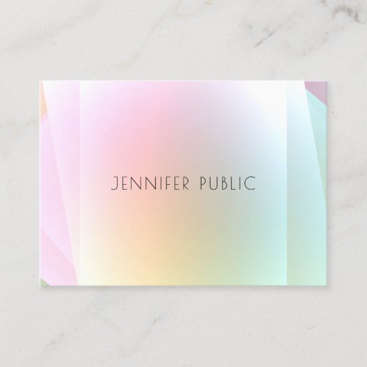 モダンカラフルテンプレートエレガントトレンディー 名刺 (正面)