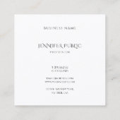 モダンカラフルテンプレートエレガントプロフェッショナル スクエア名刺 (裏面)