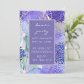 モダンカラフルテーマパターンデザインパーティーテーマ 招待状 (スタンド正面)