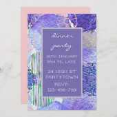 モダンカラフルテーマパターンデザインパーティーテーマ 招待状 (正面/裏面)