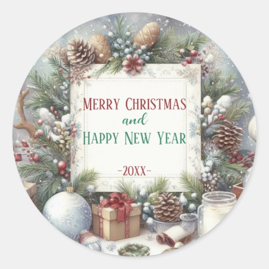 モダンカラフルテーマ ラウンドシール (正面)