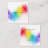 モダンカラフルデザインプロフェッショナルテンプレート スクエア名刺 (正面/裏面)