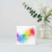 モダンカラフルデザインプロフェッショナルテンプレート スクエア名刺 (スタンド正面)