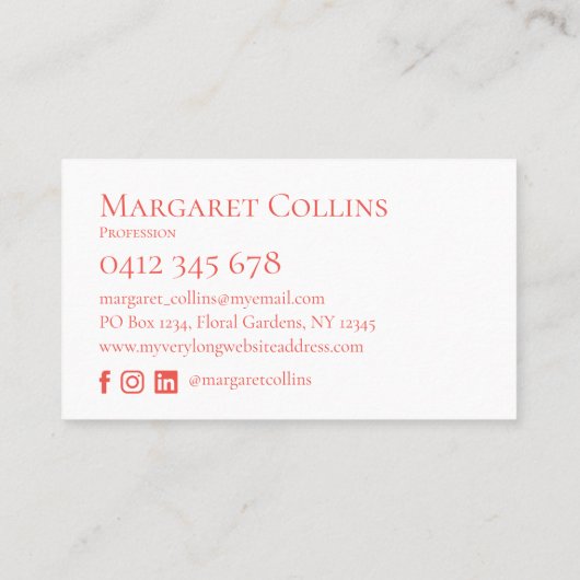 モダンカラフルデザイン名前をカスタムする 名刺 (裏面)