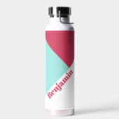 モダンカラフルトレンディーパーソナライズされた名 ウォーターボトル (左面)