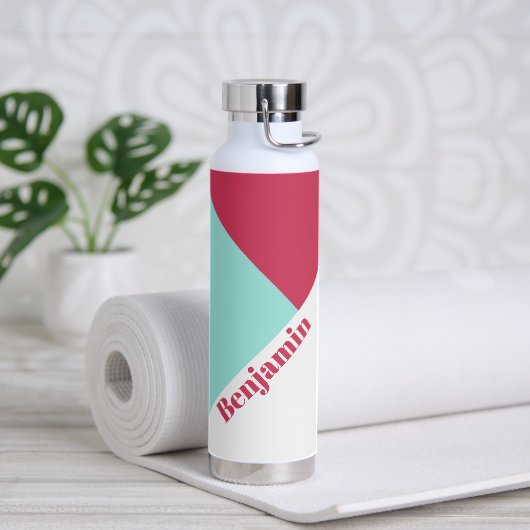 モダンカラフルトレンディーパーソナライズされた名 ウォーターボトル (ヨガ)