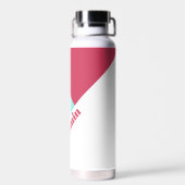 モダンカラフルトレンディーパーソナライズされた名 ウォーターボトル (背面)