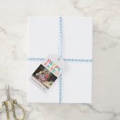 モダンカラフルハッピーイースターパーソナライズされた ギフトタグ (より糸付き)