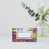 モダンカラフルパターン名刺テンプレート 名刺 (スタンド正面)