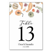 モダンカラフルパンプキン秋 テーブルナンバー (裏面)