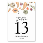 モダンカラフルパンプキン秋 テーブルナンバー (正面)