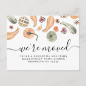 モダンカラフルパンプキン秋 案内ポストカード (正面)