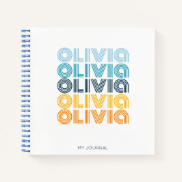 モダンカラフルパーソナライズされた名 ノートブック
