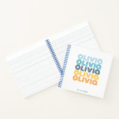 モダンカラフルパーソナライズされた名 ノートブック (内部)