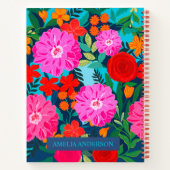 モダンカラフルパーソナライズされた名 ノートブック (裏面)