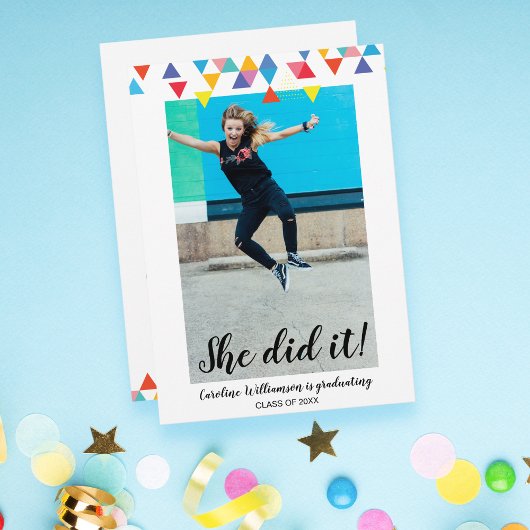 モダンカラフルパーティの招待状 招待状