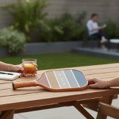 モダンカラフルビーチパーソナライズされた名 ピックルボールラケット