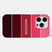 モダンカラフルピンク色のパーソナライズされたブロック名 Case-Mate iPhoneケース (裏面 (横))