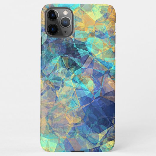 モダンカラフルファンキーポリゴンのモザイク模様 iPhoneケース (裏面)