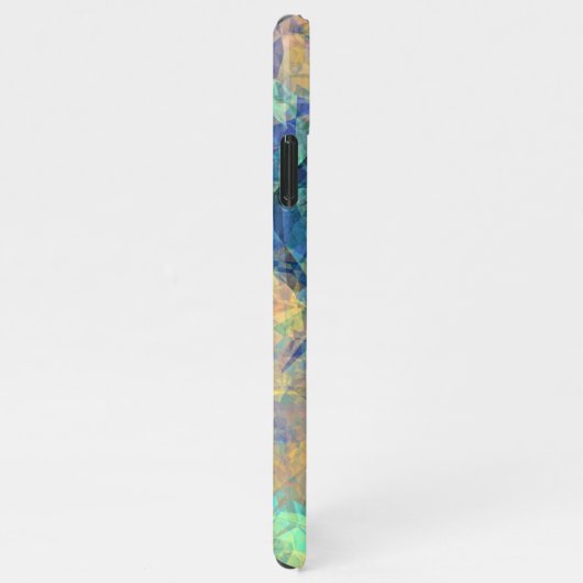 モダンカラフルファンキーポリゴンのモザイク模様 iPhoneケース (右側)