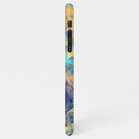 モダンカラフルファンキーポリゴンのモザイク模様 iPhoneケース (左側)