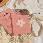 モダンカラフルファンキーユニーク結婚詳細 エンクロージャーカード