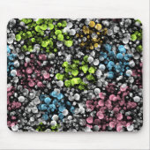 モダンカラフルファンキーレトロ水玉模様パターン マウスパッド (正面)