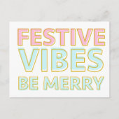 モダンカラフルフェスティバルビーズビーメリーハガキ シーズンポストカード (正面)