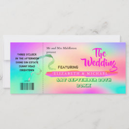 モダンカラフルフェスティバルピンクレインボー結婚ズ