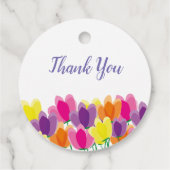 モダンカラフルフローラブライダルシャワー フェイバータグ (裏面)