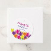 モダンカラフルフローラブライダルシャワー フェイバータグ (インサイチュ)